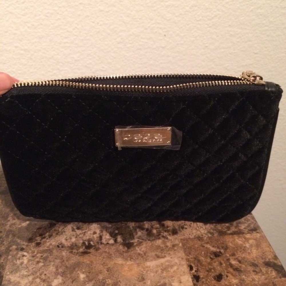 Bebe black velvet wristlet band NWT.